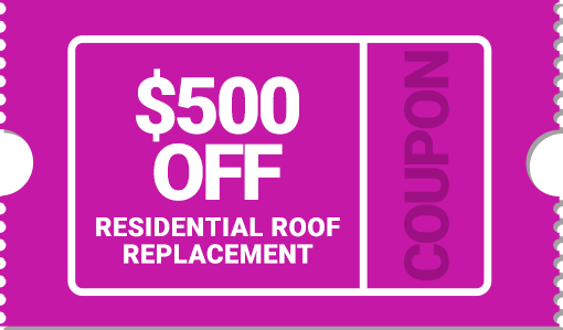 Residential roof replacement $500 off