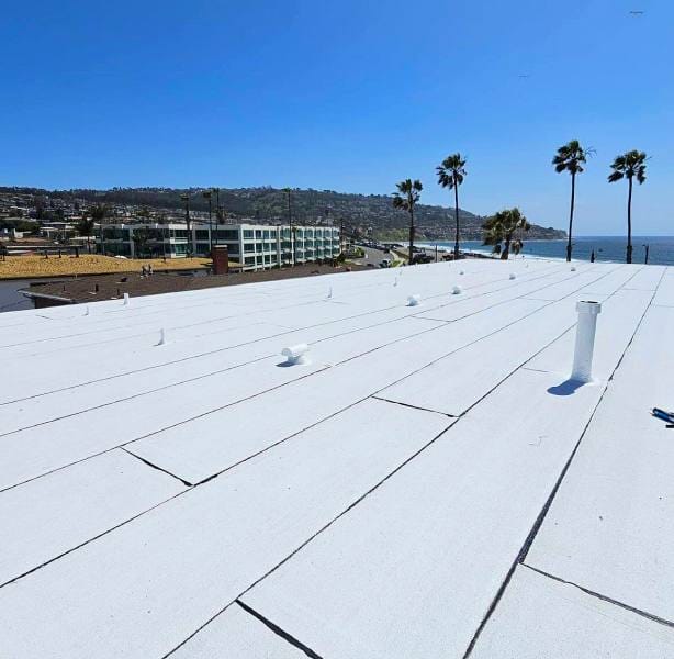 Concrete roof near the ocean