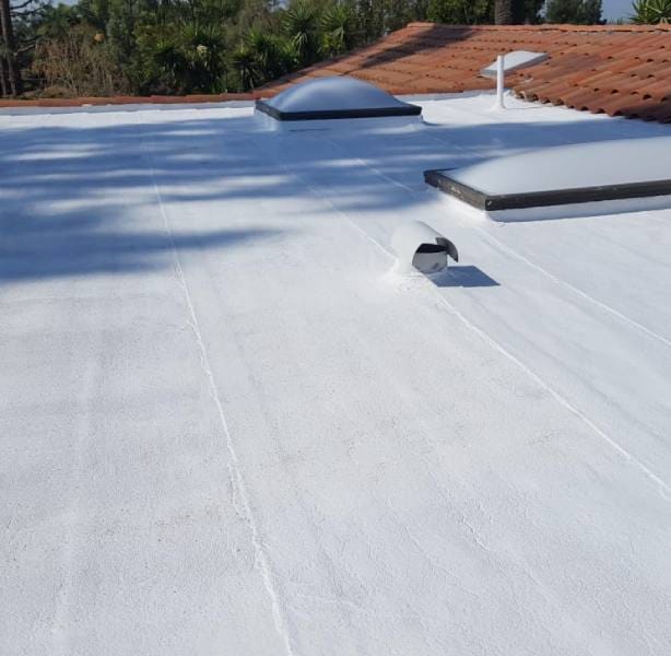 Bright white TPO roof