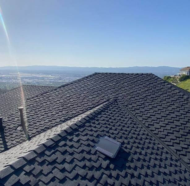 Brand new grey shingle roof